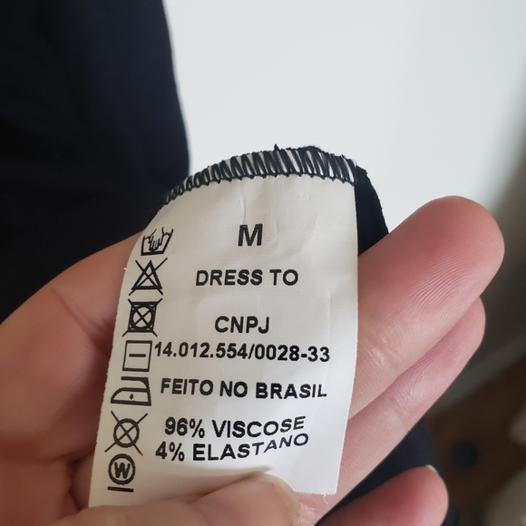 Boho Embroidered Top Tunic Brazil Flutter Sleeve Black M festival peasant flowy - Picture 7 of 7